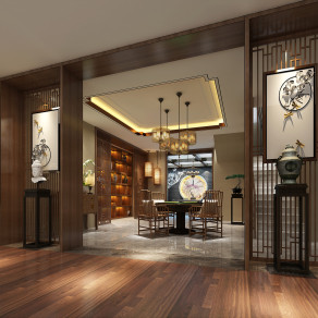 新中式最新新中式休息室